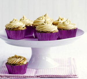 Banana and peanut butter cupcakes