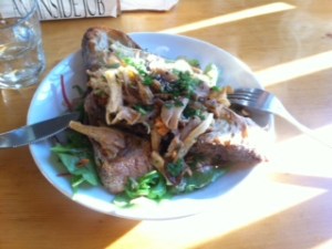 Mushrooms on sough dough toast - carbs after a week of being hungry!